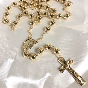 18k Gold Filled Saint Benedict Rosary